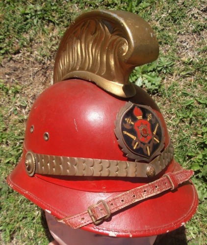 Casco Jefe Bombero Rio De Janeiro Circa 1900 Muy Raro Brasil