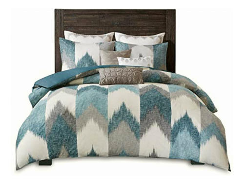 Ink+ivy Alpine King/cal King Size Bed Comforter Set Aqua,
