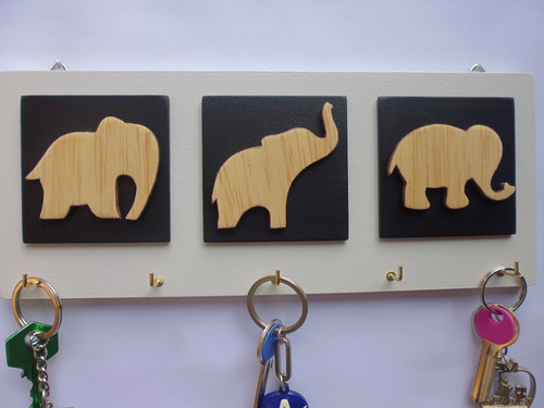 Portallaves De Pared, Moderno, De Madera, 100% A Mano.