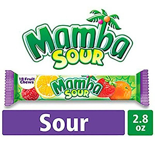 Mamba Sour 18 Fruit Chews (79.5 Gr)