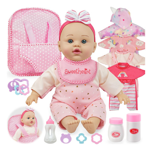 Muñeca Bebe Con Ropa 12 PuLG Regalo Niñas Navidad 41
