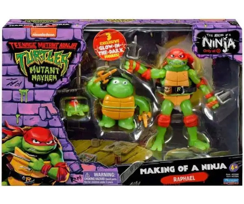 Tortugas Ninja Mutant Mayhem Raphael Pack Mutación Glows