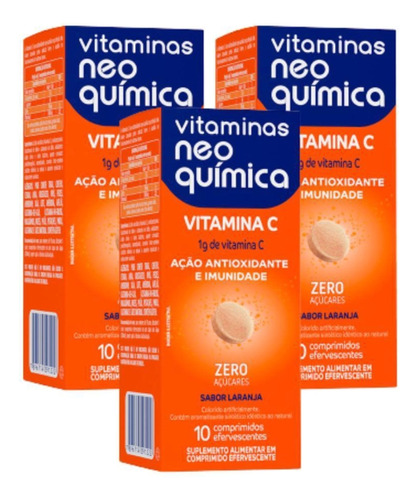 Vitamina C Kit 30 Comprimidos Efervescentes Neo Quimica 