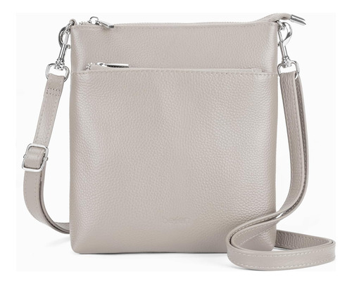 Befen Bolsos Cruzados Pequeños De Cuero Genuino Color Beige 