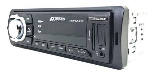 Som automotivo Tiger Auto TG-4.3.008 com USB, bluetooth e leitor de cartão SD