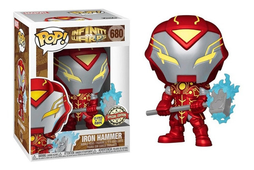 Funko Pop! 680 Iron Hammer Glow Marvel Infinity Warps Candos