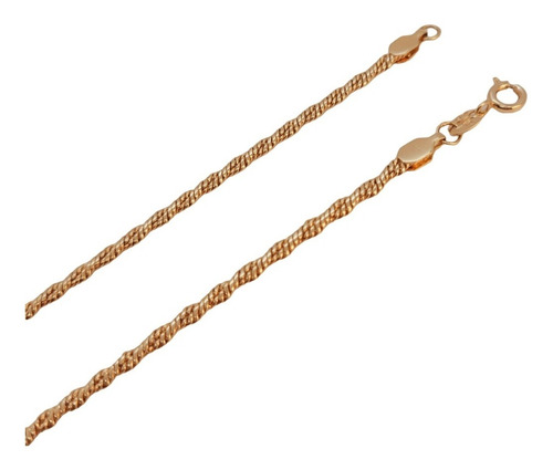 Cadena Enchapada En Oro 18k /50cm