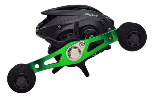 Imagen 5 de 6 de Reel Huevito Beast Green Snake 103 Baitcasting 3 Rulemanes