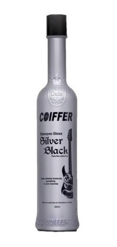 Shampoo Gloss Silver Black Coiffer 300 Ml Cabelos Grisalhos