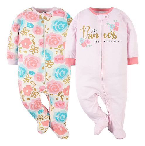 Pijamas Gerber Para Niñas Set De 2 Mod Princesa
