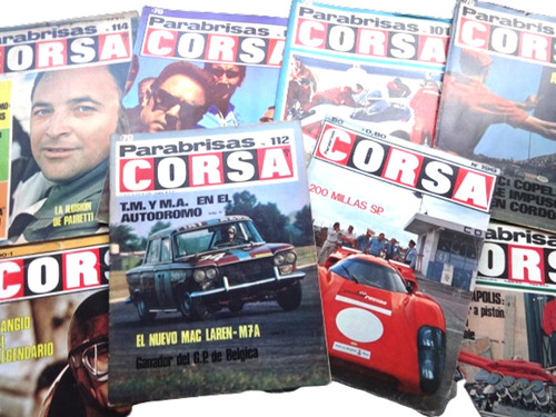 X10 Revista Parabrisas Corsa 1968 Auto Antiguo Clasico Fiat