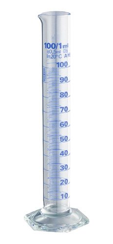 Probeta De Vidrio Graduada De 100 Ml Con Base De Cristal