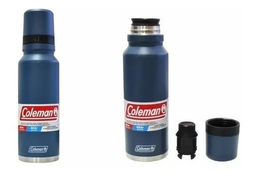 Imagen 6 de 11 de Termo Matero Coleman Acero Inox 1,2 Litros Azul Cebador