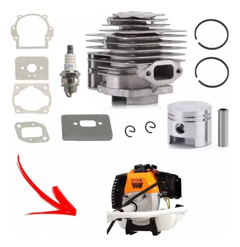 Kit Cilindro Pistão Anel Juntas Roçadeira Zmax Zr52 52cc Kit Cilindro Pistão Anel Juntas Roçadeira Zmax Zr52 52cc
