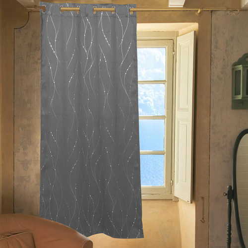 Cortina Opaca Con Ojales Para Ventanas, Aislante Térmico