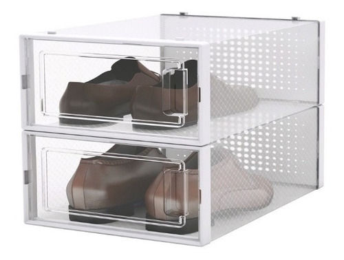 Set De 2 Cajas Para Zapatos De Plastico 33.4x23x14 Cm Yop