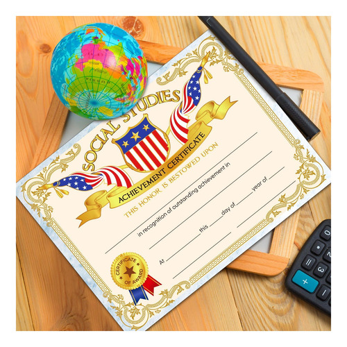 Motipuns 60 Pcs Studiment Performance Certificate 85 X