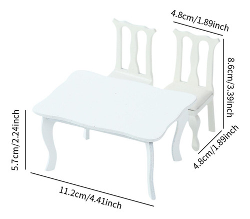 1:12 Juego De Mesa Y Silla De Casa De Muñecas, Manualidades