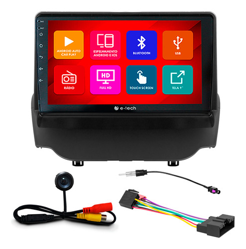 Multimídia Ecosport 2013 A 17 Android Carplay 9pol Qa+ Preto