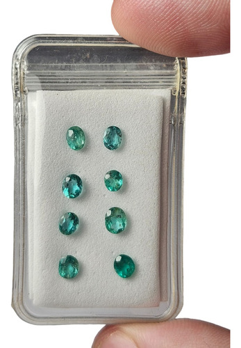 Esmeraldas Lapidadas Naturais, Lote Com 1,45 Cts Extras Aaa Verde