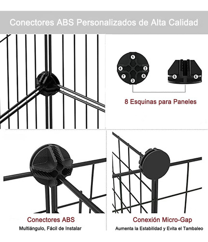 Multifuncional Metal Corral Para Mascotas Desmontable 36pzs