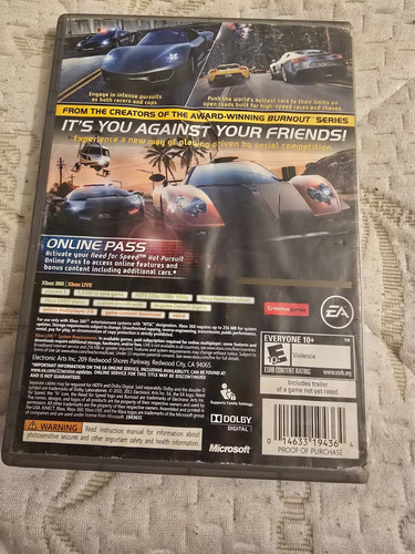 Need For Speed Hot Persuit Xbox 360 (Usado)