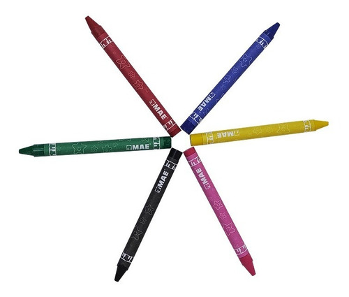 Crayon Mae Paquete Con 6 Piezas Varios Colores Circular