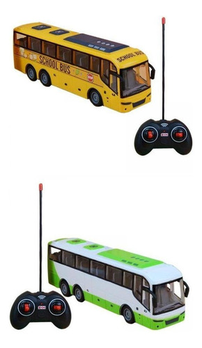 Rc School Bus Toy Aprendizaje Temprano Con Sonido Y Luz Para