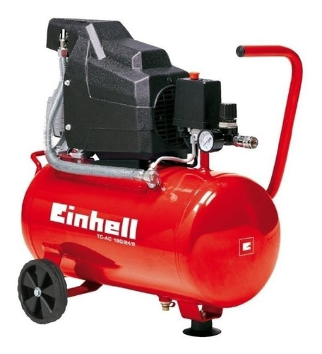 Imagen 1 de 2 de Compresor de aire eléctrico portátil Einhell TC-AC 190/24/8 24L 1100W 220V - 240V 50Hz rojo