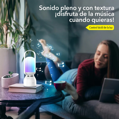 Bocina Bluetooth Speaker Luces Led Lámparas De Campamento