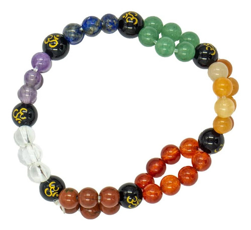 Pulsera Apilable Gemaltic De 7 Chakras Con Piedras Semipreci