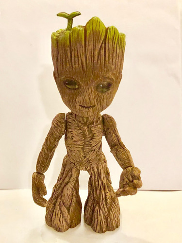 Baby Groot  Gardianes Galaxia Luz 21 Cm Movible Ojos Prenden