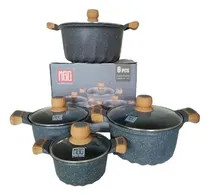 Comprar Set De Ollas Mgc 8 Piezas Antiadherente De Roca Volcanica
