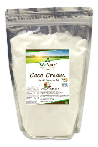 Leite De Coco Em Pó 500g Coco Cream Wenutri