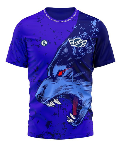 Camiseta Futbol Kapho Newbery Entrenamiento Lobo Azul Niños