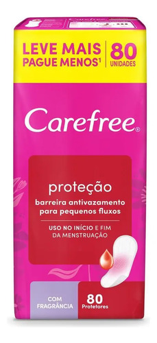 Absorvente Diário Carefree 80 Unidades