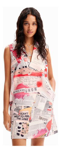 Vestido Desigual Mujer Blanco Casual