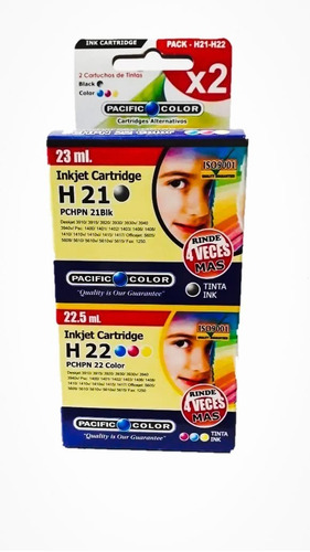 Pack De Tinta Alternativa Hp 21 Y 22