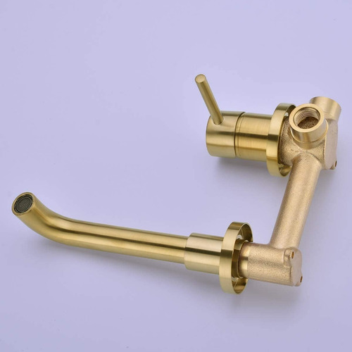 Imagen 5 de 7 de Grifo Baño De Oro Cepillado, De Una Sola Manija Hanebath
