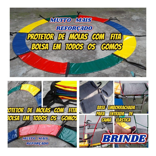 Imagem 1 de 10 de Protetor Forte+rede+8 Isot+8 Pont P/pula Pula 3.05mts+brinde