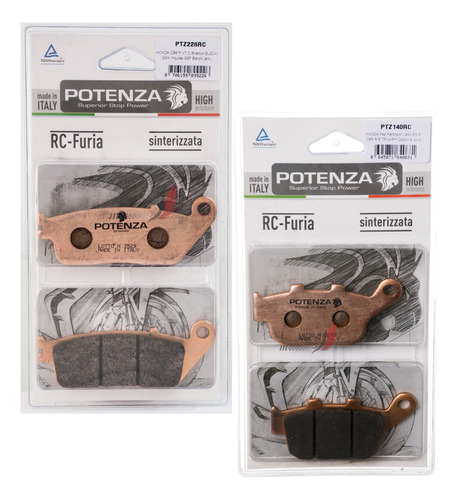 Kit Pastilha Potenza Sint Diant+tras Cb500f Cb500x 226+140rc