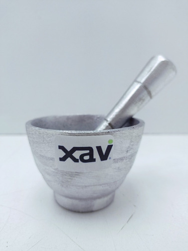 Imagen 5 de 5 de Mortero Machaca Ajo Mediano N°2 Aluminio Meproven 9334 Xavi
