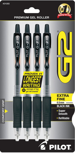 Pilot G2 Retractable Premium Gel Ink Roller Ball Pens (5l4s)