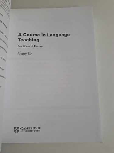 A Course Of Language Teaching Practice And Theory - Penny Ur (Usado)