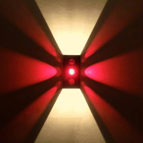 Difusor Interior Multi Bidireccional Aplique Efecto Luz Rojo