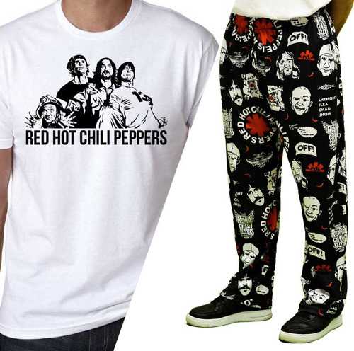 Conjunto Pijama Red Hot Chili Pepper Remera Pantalón 2