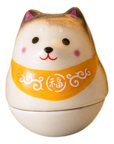 Dog Luco Ceramic Shiba Inu Dolo De Tombler De Amarelo Marrom