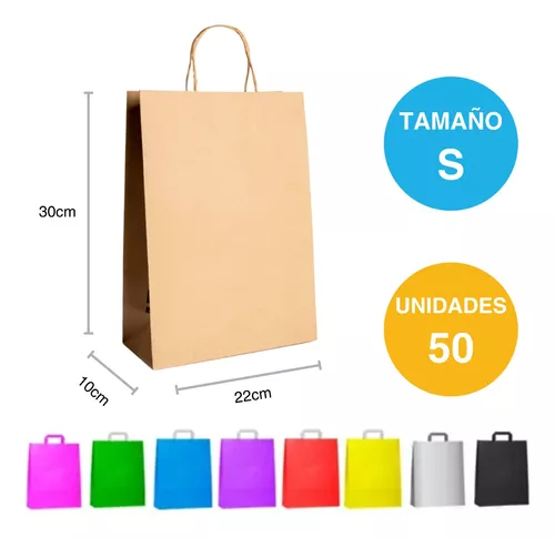 Bolsa Papel Kraft con Manilla 44x50 Pack 50 – Cart Paper