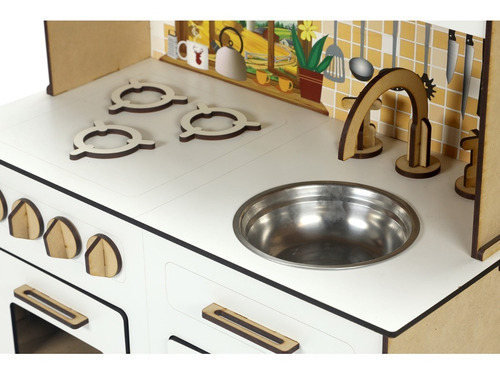 Imagen 7 de 10 de Cocina De Madera Para Chicos Cocinita De Juguete Infantil