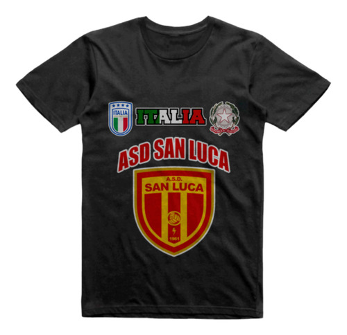 Remera Infantil Negra Asd San Luca Italia